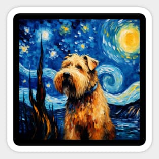 Irish Terrier painted by Vincent Van Gogh Sticker
